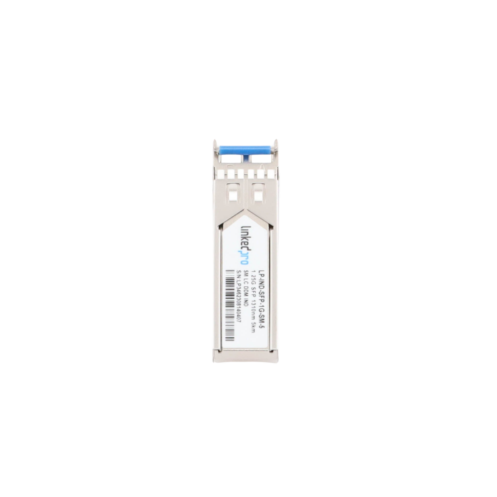 Transceptor Óptico Industrial SFP (Mini-Gbic) / Monomodo 1310 nm / 1.25 Gbps / 1000BASE / Conectores LC/UPC Dúplex / DDM / Hasta 5 km