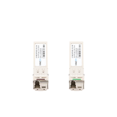 Transceptores Ópticos Industriales Bidireccionales SFP+ (Mini-Gbic) / Monomodo 1270 & 1330 nm / 10 Gbps / 10GBASE / Conector LC/UPC Simplex / DDM / Hasta 10 km / 2 Piezas