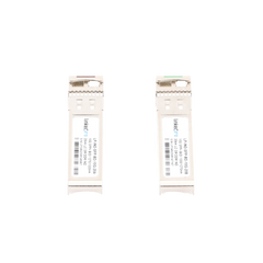 Transceptores Ópticos Industriales Bidireccionales SFP+ (Mini-Gbic) / Monomodo 1270 & 1330 nm / 10 Gbps / 10GBASE / Conector LC/UPC Simplex / DDM / Hasta 20 km / 2 Piezas