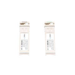Transceptores Ópticos Industriales Bidireccionales SFP+ (Mini-Gbic) / Monomodo 1270 & 1330 nm / 10 Gbps / 10GBASE / Conector LC/UPC Simplex / DDM / Hasta 20 km / 2 Piezas