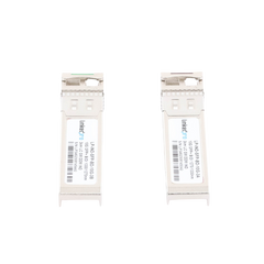Transceptores Ópticos Industriales Bidireccionales SFP+ (Mini-Gbic) / Monomodo 1270 & 1330 nm / 10 Gbps / 10GBASE / Conector LC/UPC Simplex / DDM / Hasta 3 km / 2 Piezas