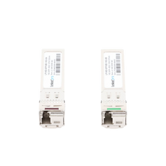 Transceptores Ópticos Industriales Bidireccionales SFP+ (Mini-Gbic) / Monomodo 1270 & 1330 nm / 10 Gbps / 10GBASE / Conector LC/UPC Simplex / DDM / Hasta 5 km / 2 Piezas
