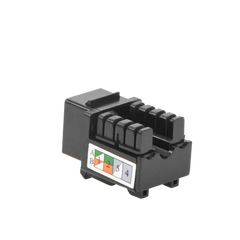 Módulo Jack Keystone Cat5e con terminación 110 (Punchdown) para faceplate - Color Negro