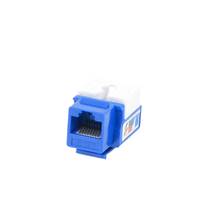 Módulo Jack Keystone  Cat5e con terminación 110 (Punchdown) para faceplate - Color Azul