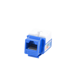 Módulo Jack Keystone  Cat5e con terminación 110 (Punchdown) para faceplate - Color Azul