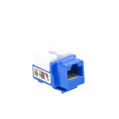Módulo Jack Keystone Cat5e con Terminación 110 (Punchdown) para Faceplate - Color Azul