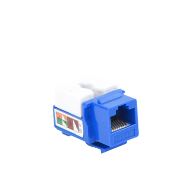 Módulo Jack Keystone  Cat5e con terminación 110 (Punchdown) para faceplate - Color Azul