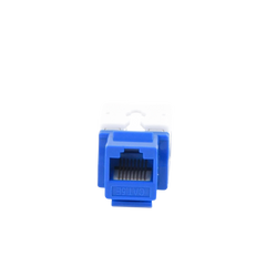 Módulo Jack Keystone Cat5e con Terminación 110 (Punchdown) para Faceplate - Color Azul