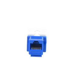 Módulo Jack Keystone  Cat5e con terminación 110 (Punchdown) para faceplate - Color Azul