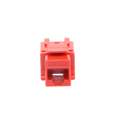 Módulo Jack Keystone Cat5e con Terminación 110 (Punchdown) para Faceplate - Color Rojo