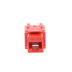 Módulo Jack Keystone Cat5e con terminación 110 (Punchdown) para faceplate - Color Rojo