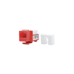 Módulo Jack Keystone Cat5e con terminación 110 (Punchdown) para faceplate - Color Rojo
