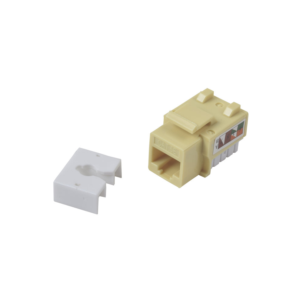 Módulo Jack Keystone Cat5e con Terminación 110 (Punchdown) para Faceplate - Color Amarillo