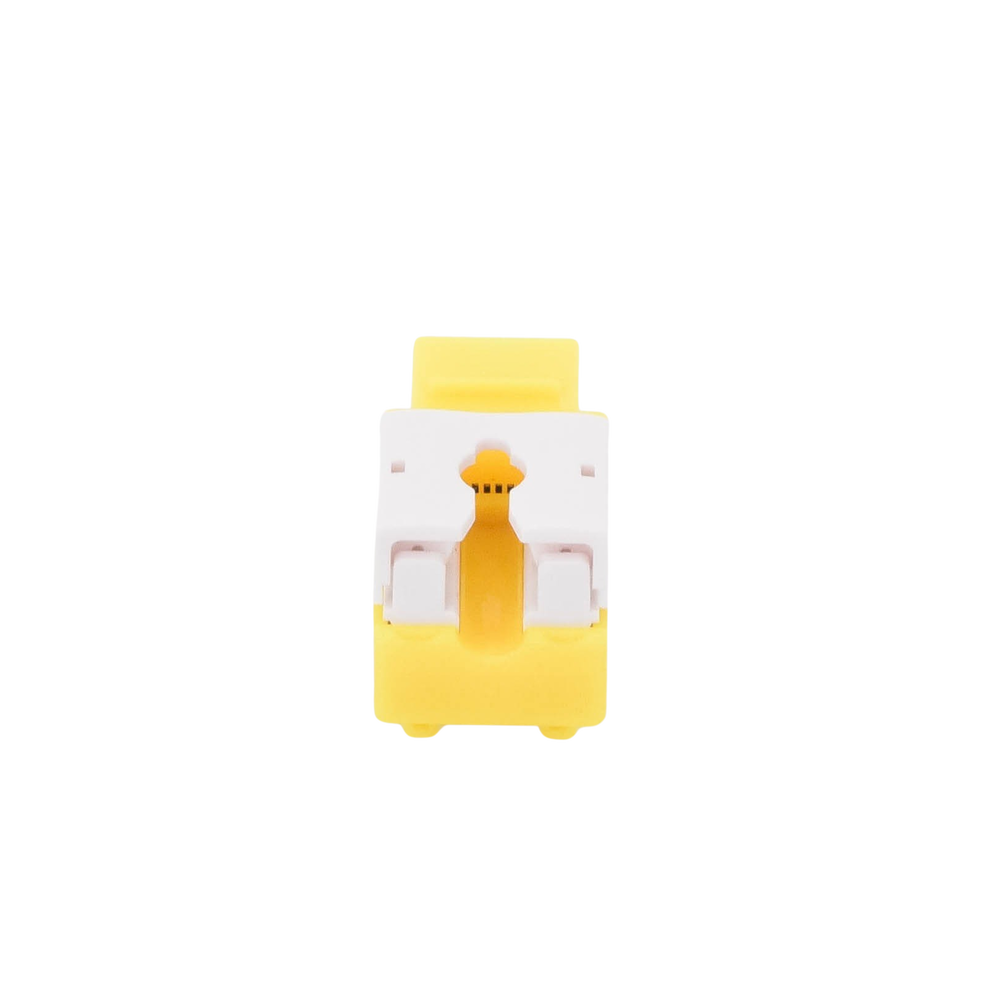 Módulo Jack Keystone Cat5e con Terminación 110 (Punchdown) para Faceplate - Color Amarillo