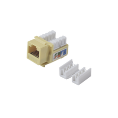Módulo Jack Keystone Cat5e con terminación 110 (Punchdown) para faceplate - Color Amarillo