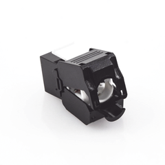 Módulo Jack Keystone Cat5e (Toolless), con Terminación en Ángulo 180 - Color Negro, Compatible con Faceplate y Patchpanel Linkedpro