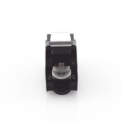 Módulo Jack Keystone Cat5e (Toolless), con Terminación en Ángulo 180 - Color Negro, Compatible con Faceplate y Patchpanel Linkedpro