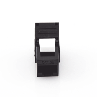 Módulo Jack Keystone Cat5e (toolless), con terminación en ángulo 180 º Color Negro, Compatible con Faceplate y Patchpanel Linkedpro