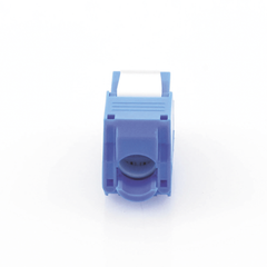 Módulo Jack Keystone Cat5e (Toolless), con Terminación en Ángulo 180 - Color Azul, Compatible con Faceplate y Patchpanel Linkedpro