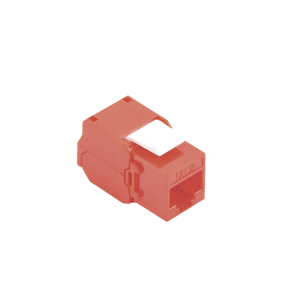 Módulo Jack Keystone Cat5e (Toolless), con Terminación en Ángulo 180 - Color Rojo, Compatible con Faceplate y Patchpanel Linkedpro