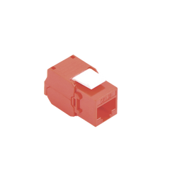 Módulo Jack Keystone Cat5e (toolless), con terminación en ángulo 180 º Color Rojo, Compatible con Faceplate y Patchpanel Linkedpro