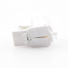 Módulo Jack Keystone Cat5e (toolless), con terminación en ángulo 180 º Color Blanco, Compatible con Faceplate y Patchpanel Linkedpro