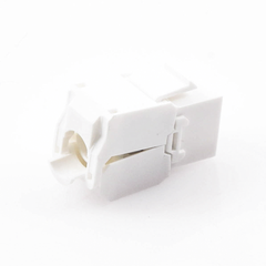 Módulo Jack Keystone Cat5e (toolless), con terminación en ángulo 180 º Color Blanco, Compatible con Faceplate y Patchpanel Linkedpro
