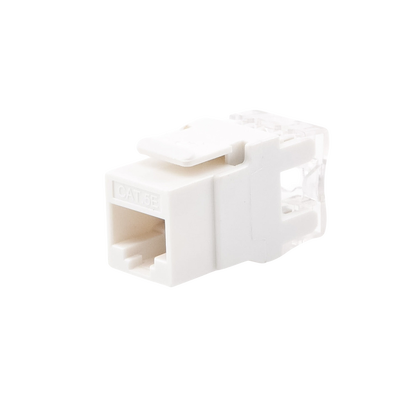 Módulo Jack Keystone Cat5e con terminación en ángulo 180 º  Color Blanco