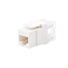 Módulo Jack Keystone Cat5e con terminación en ángulo 180 º  Color Blanco