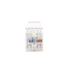 Módulo Jack Keystone Cat5e con Terminación en Ángulo 180 - Color Blanco