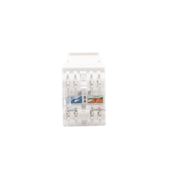 Módulo Jack Keystone Cat5e con terminación en ángulo 180 º  Color Blanco