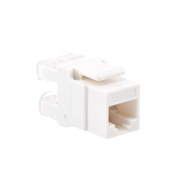 Módulo Jack Keystone Cat5e con terminación en ángulo 180 º  Color Blanco