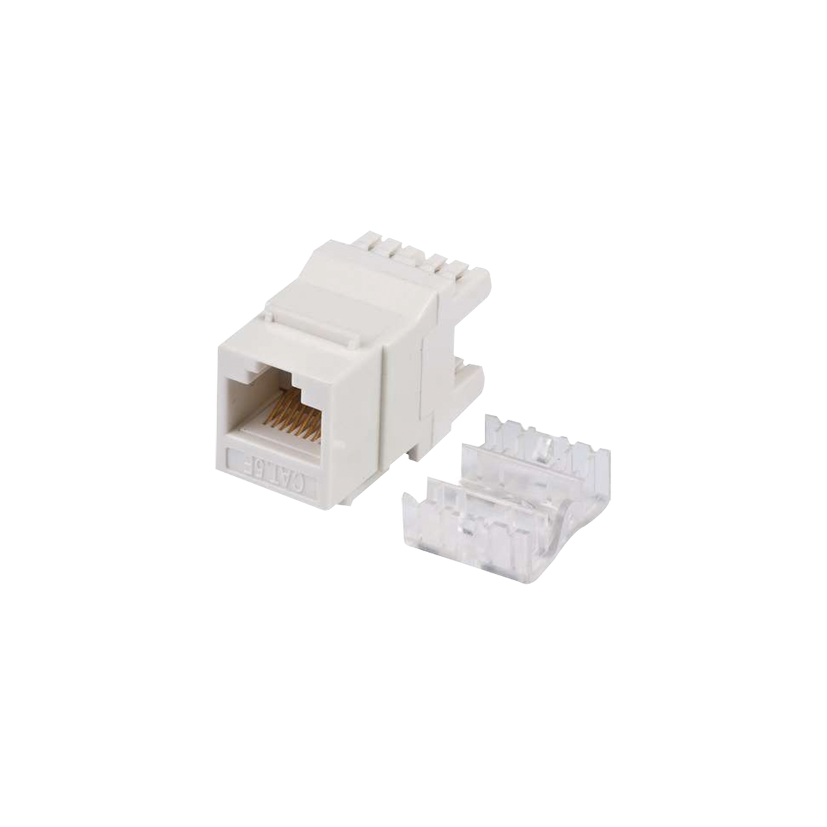 Módulo Jack Keystone Cat5e con Terminación en Ángulo 180 - Color Blanco