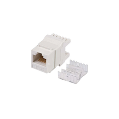 Módulo Jack Keystone Cat5e con terminación en ángulo 180 º  Color Blanco