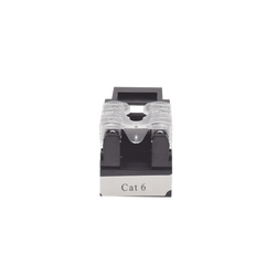 Módulo Jack Keystone Cat6 con Terminación 110 (Punchdown) para Faceplate - Color Negro