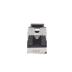 Módulo Jack Keystone Cat6 con terminación 110 (Punchdown) para faceplate - Color Negro