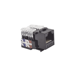 Módulo Jack Keystone Cat6 con Terminación 110 (Punchdown) para Faceplate - Color Negro