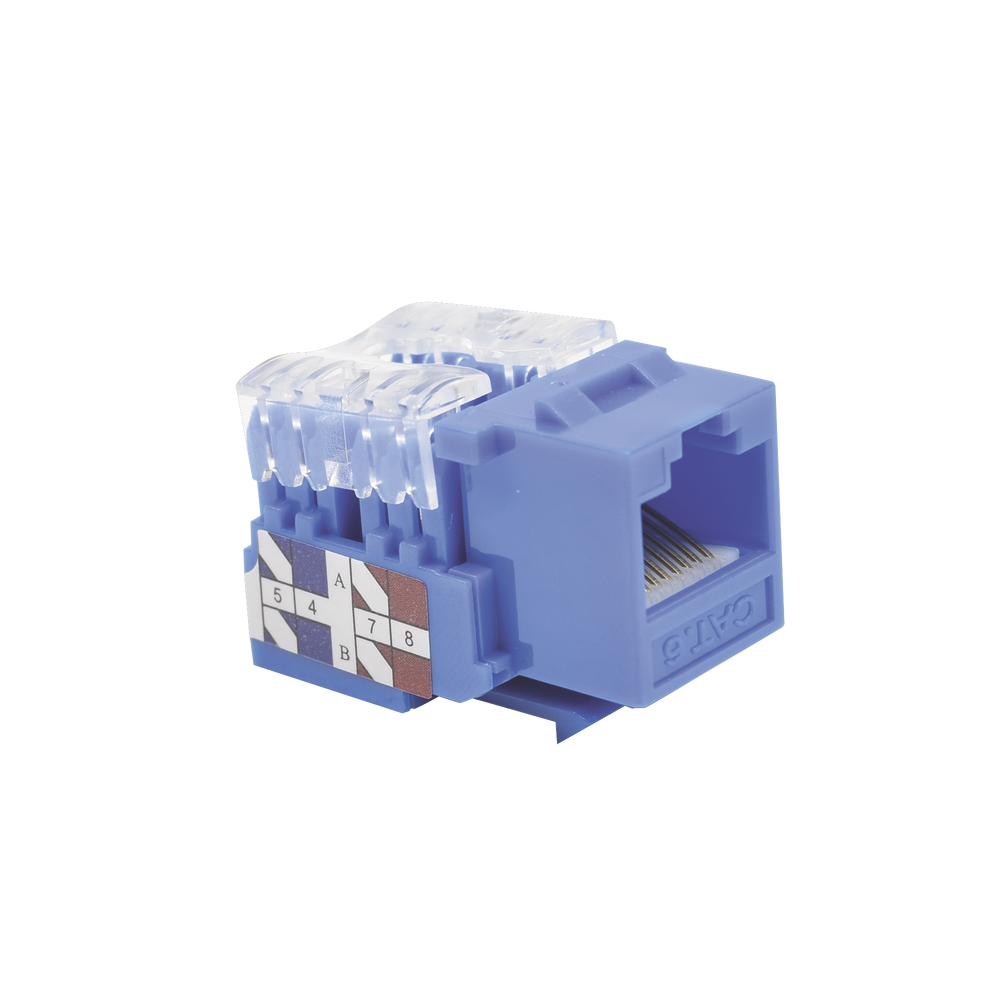 Módulo Jack 110 Cat6, Keystone para Faceplate - Color Azul