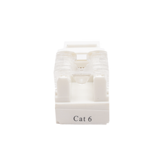 Módulo Jack Keystone Cat6 con Terminación 110 (Punchdown) para Faceplate - Color Blanco
