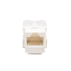Módulo Jack Keystone Cat6 con Terminación 110 (Punchdown) para Faceplate - Color Blanco