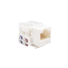 Módulo Jack Keystone Cat6 con Terminación 110 (Punchdown) para Faceplate - Color Blanco