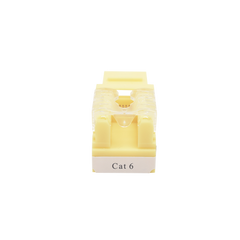 Módulo Jack Keystone Cat6 con terminación 110 (Punchdown) para faceplate - Color Amarillo