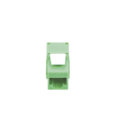 Módulo Jack Keystone Cat6 (toolless), con terminación en ángulo 180 º Color Verde, Compatible con Faceplate y Patchpanel Linkedpro