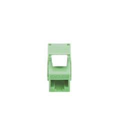 Módulo Jack Keystone Cat6 (toolless), con terminación en ángulo 180 º Color Verde, Compatible con Faceplate y Patchpanel Linkedpro