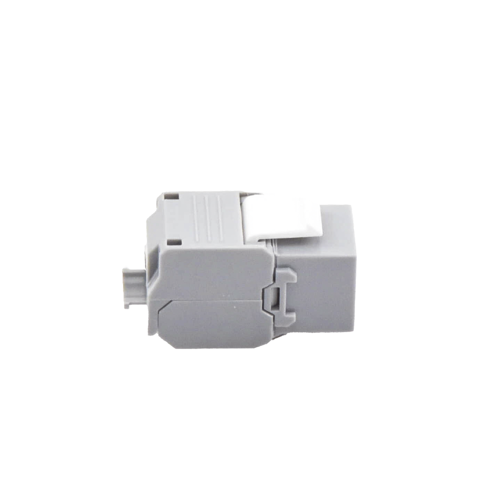 Módulo Jack Keystone Cat6 (Toolless), con Terminación en Ángulo 180 Grados Color Gris, Compatible con Faceplate y Patchpanel Linkedpro