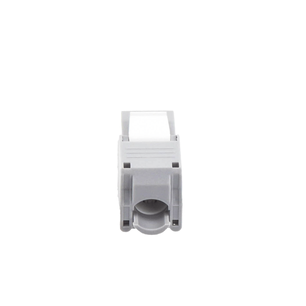 Módulo Jack Keystone Cat6 (Toolless), con Terminación en Ángulo 180 Grados Color Gris, Compatible con Faceplate y Patchpanel Linkedpro