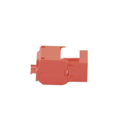 Módulo Jack Keystone Cat6 (toolless), con terminación en ángulo 180 º Color Rojo, Compatible con Faceplate y Patchpanel Linkedpro