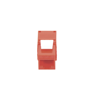 Módulo Jack Keystone Cat6 (toolless), con terminación en ángulo 180 º Color Rojo, Compatible con Faceplate y Patchpanel Linkedpro