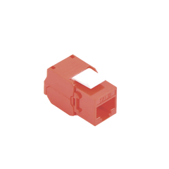 Módulo Jack Keystone Cat6 (Toolless), con Terminación en Ángulo 180 - Color Rojo, Compatible con Faceplate y Patchpanel Linkedpro