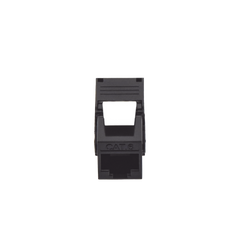 Módulo Jack Keystone Cat6A (Toolless), con Terminación en Ángulo 180 - Color Negro, Compatible con Faceplate y Patchpanel Linkedpro